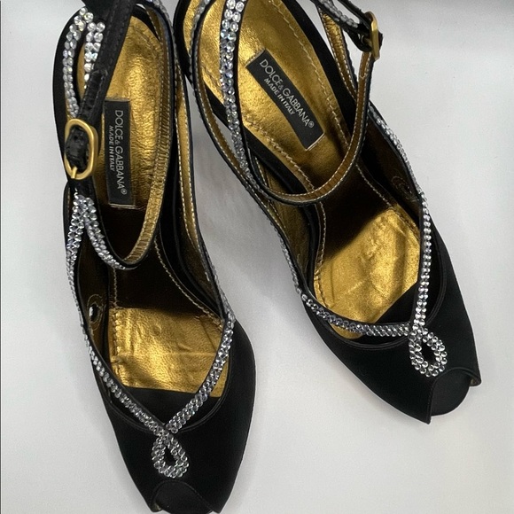 Peep Toe Dolce & Gabbana Satin Pumps - Picture 8 of 16